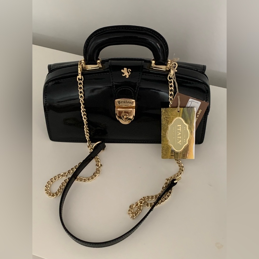 NWTvPratesi Firenze Lady Brunelleschi Cavallino Leather Handbag, Made in Italy